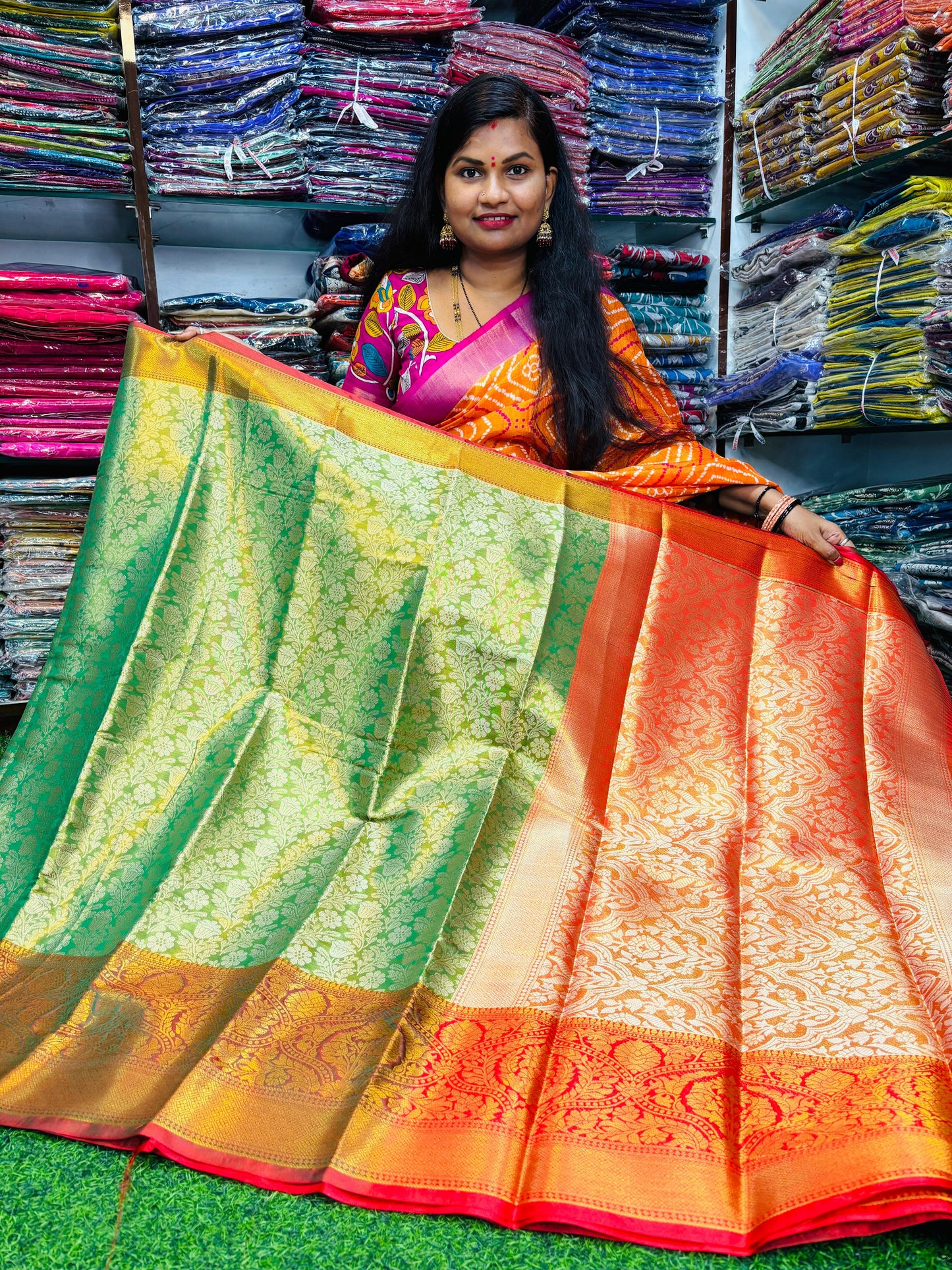 Semi Kanchi saree