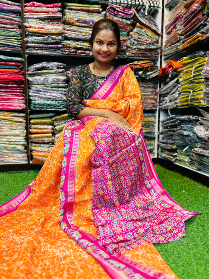Kanchi Silk with Elephant border