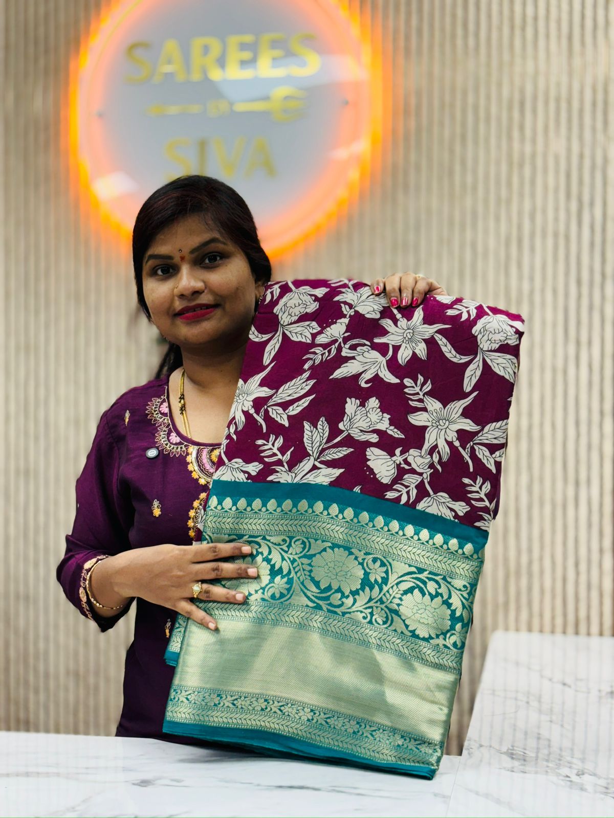 Premium Floral Kanchi Silk Saree