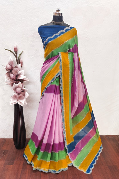 Designer Rainbow sarees