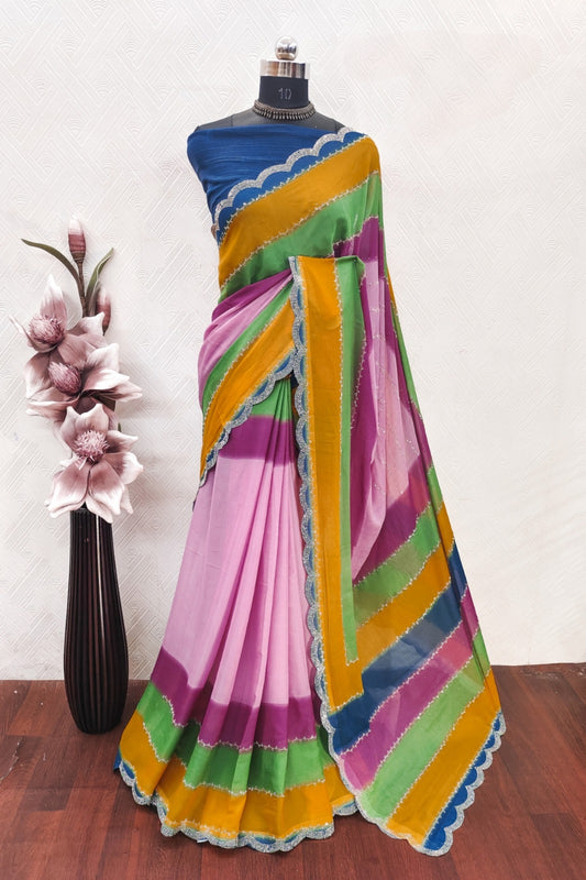 Designer Rainbow sarees