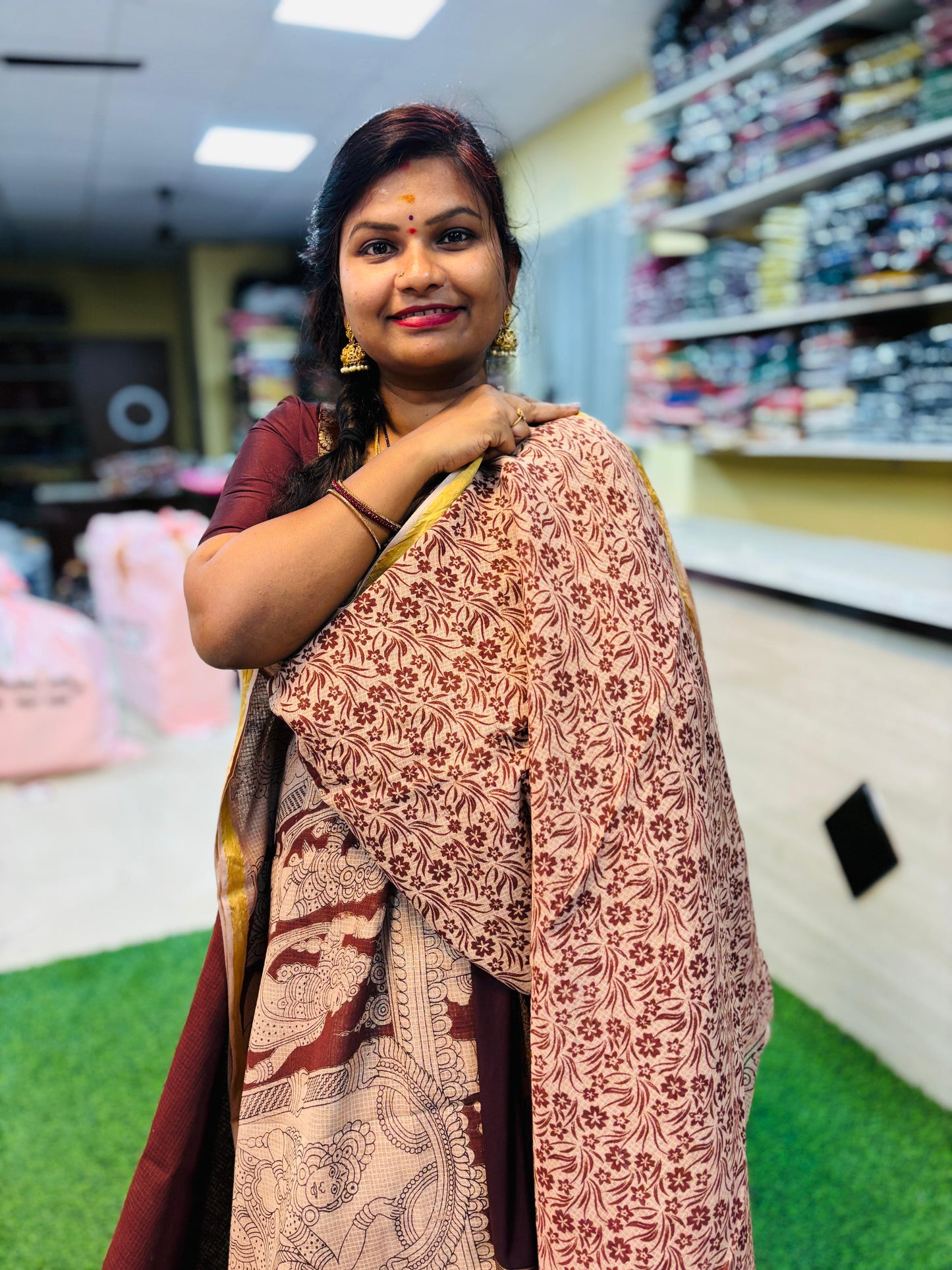 Kota cottons in Madhubani prints