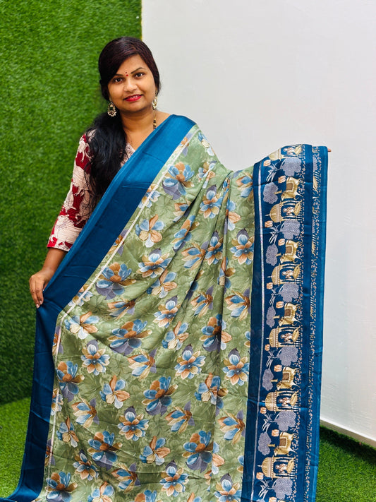 Crepe Chiffon Saree