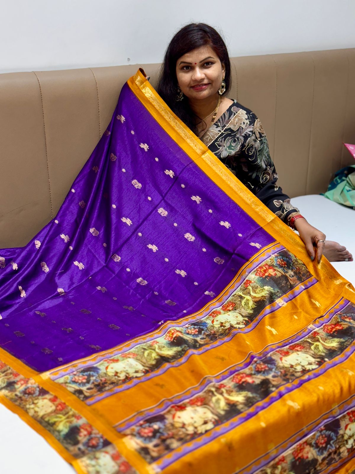 Madhubani Silk Saree
Allover weaving