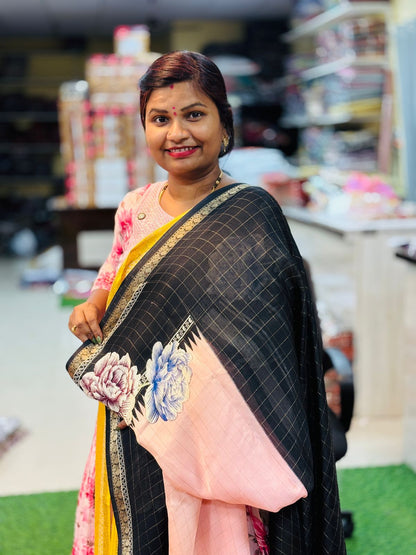 Ganga Jamuna Borders Crepe Silk