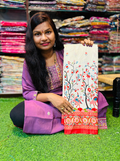 White special Foil silk