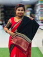 Black Premium Crepe Silk Sico Borders