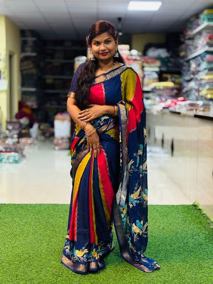 Matty Georgette Birds Border