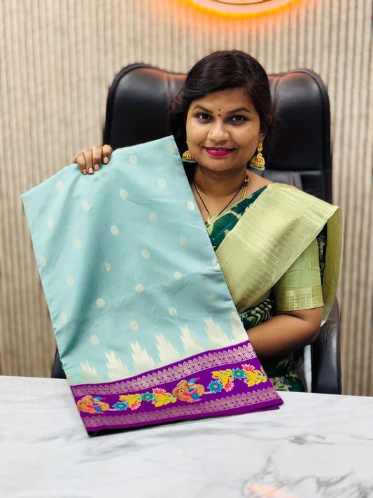 Semi Gadwal with Thanjore Stickering