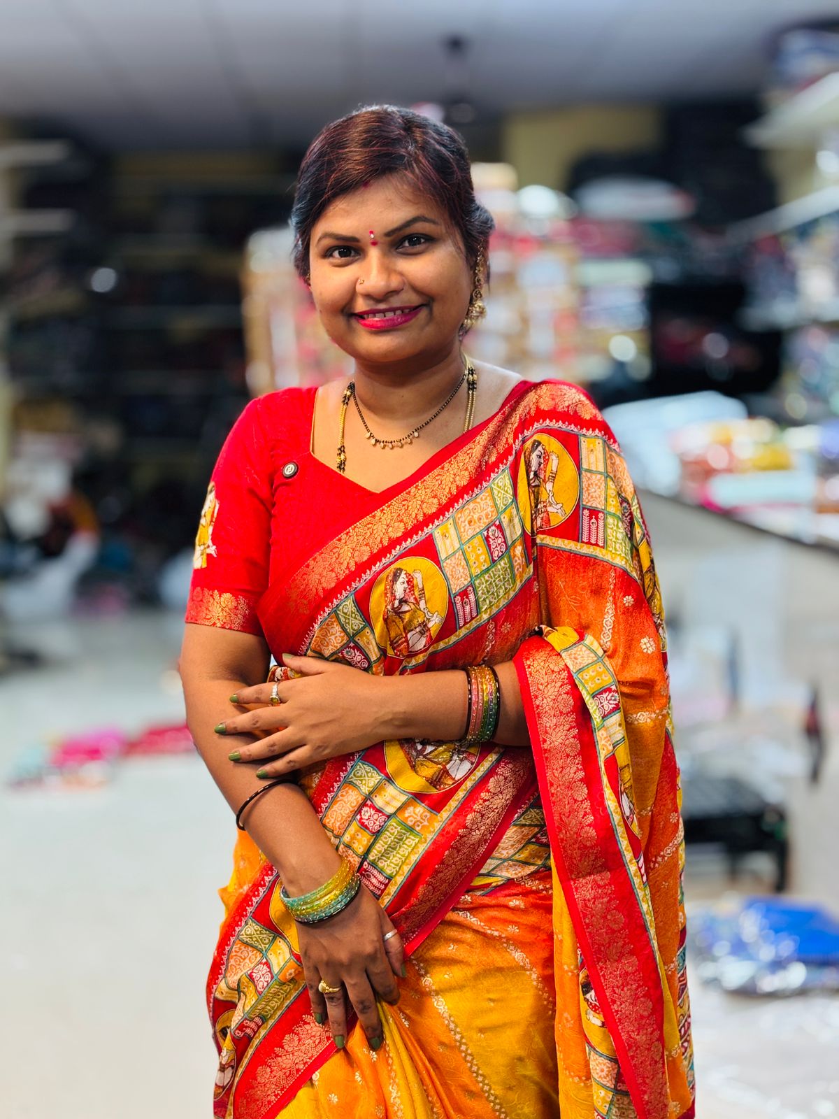 Thanjore Matty Georgette Saree