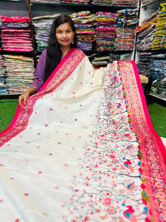 White special Foil silk