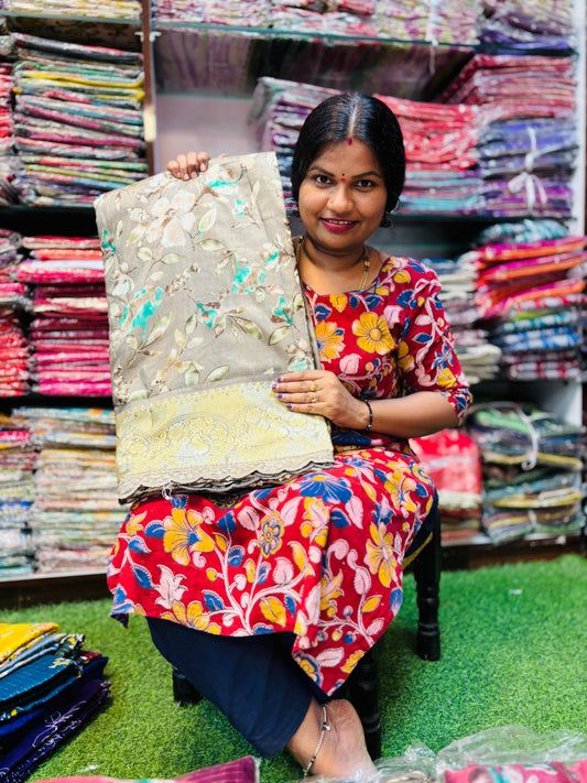 Scaloop border sarees