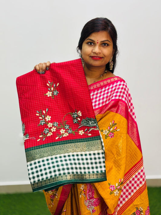 Mangalagiri Checks Sarees