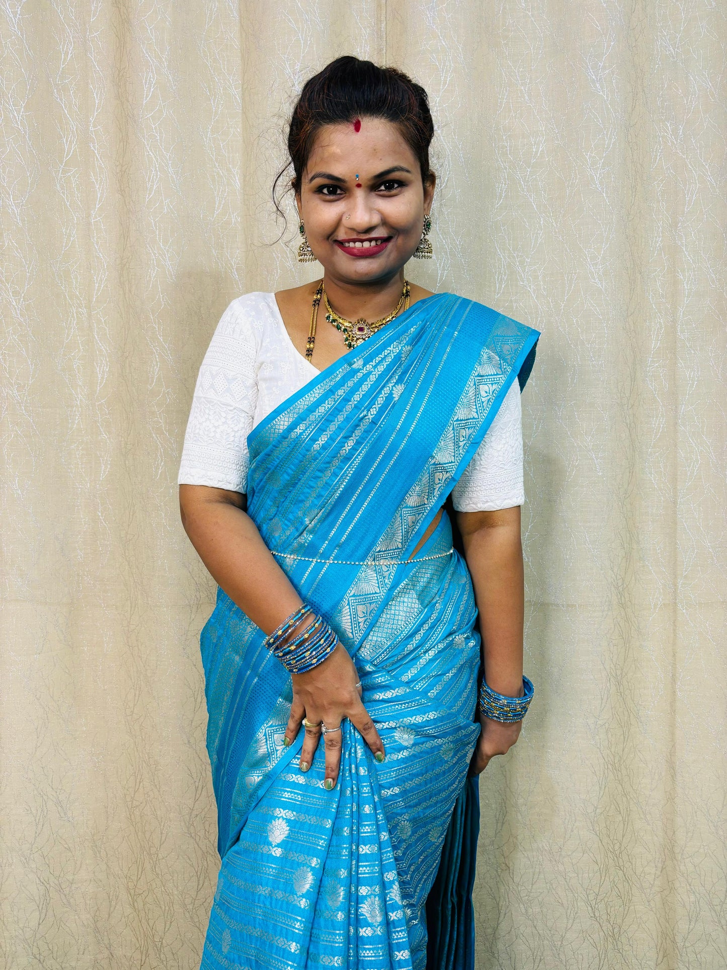 Warm Banarasi Pattu with blouse