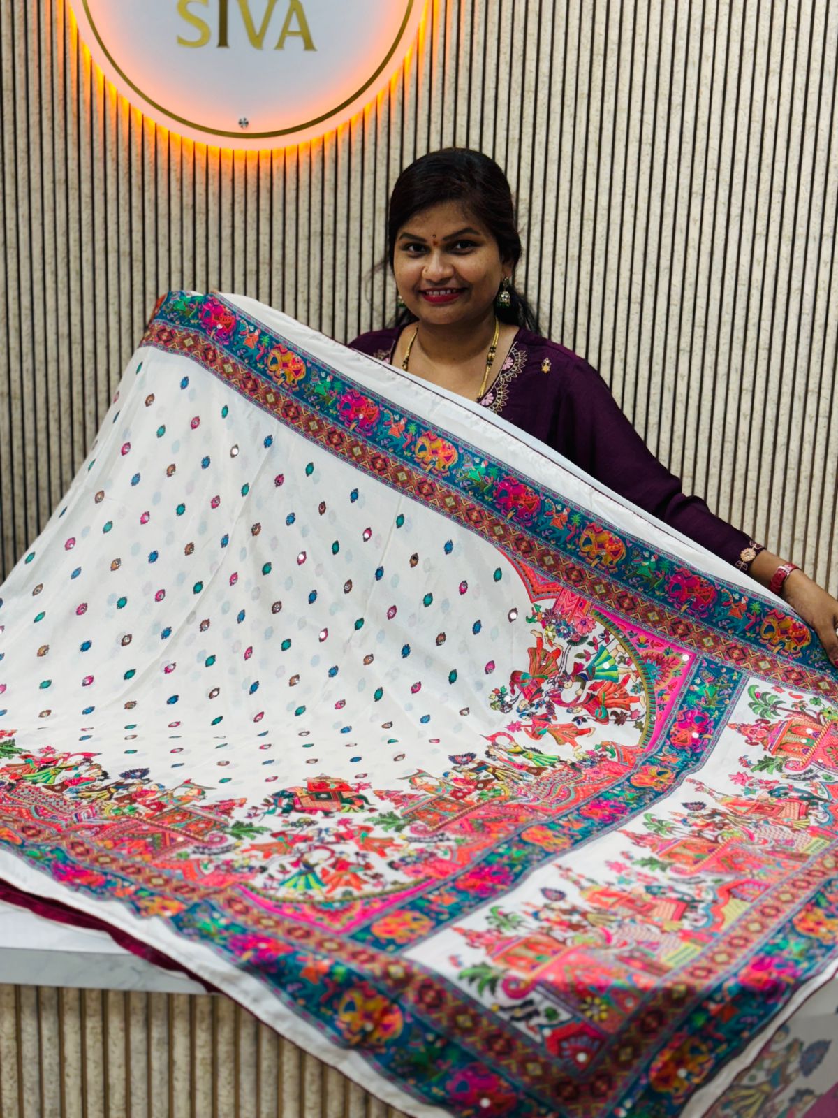 Laya Inspired Azrak Madhubani Sarees
