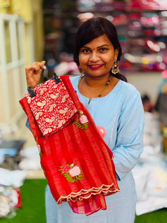 Moonga scribes sarees