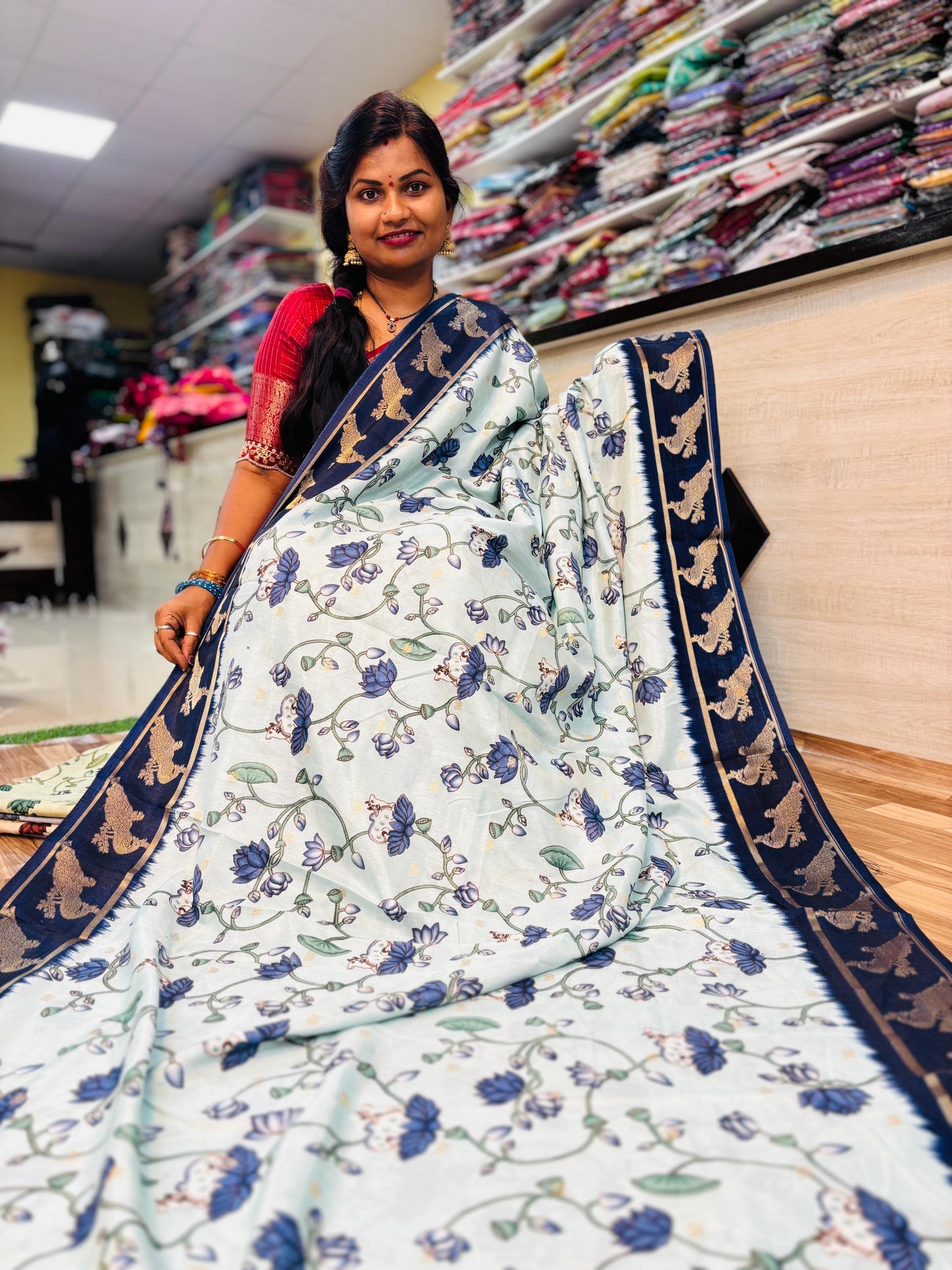 Pastel Pichwai peacock Borders
