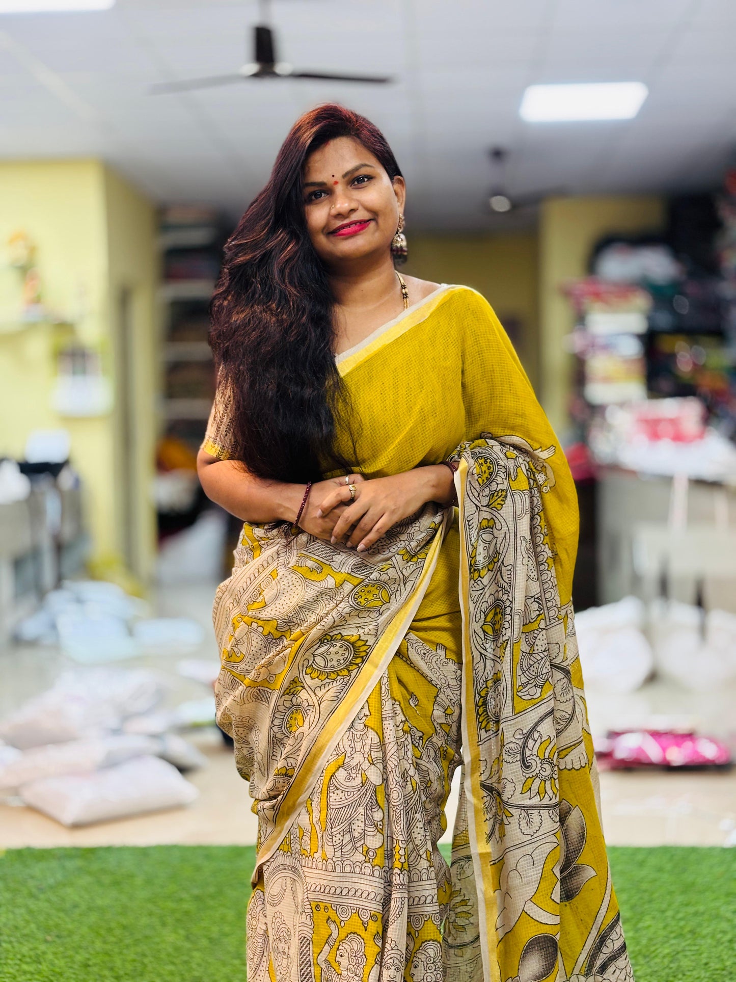 Kota cottons in Madhubani prints