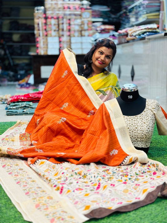 Sico Mashroom Silk Sarees ( unstitched )