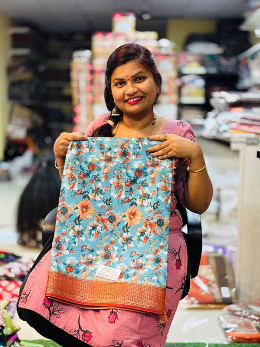 Crepe Silk Sarees ( unstitched )