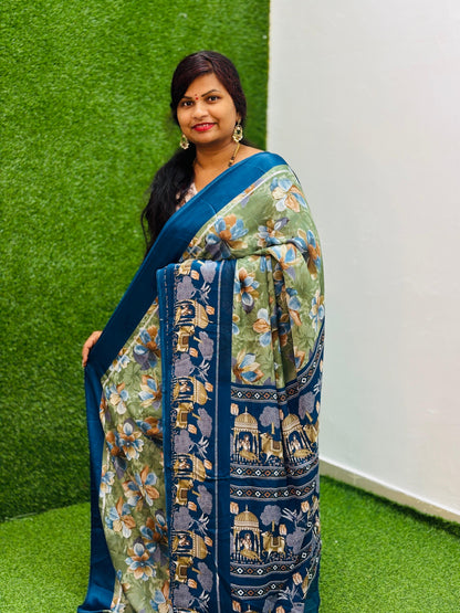 Crepe Chiffon Saree
