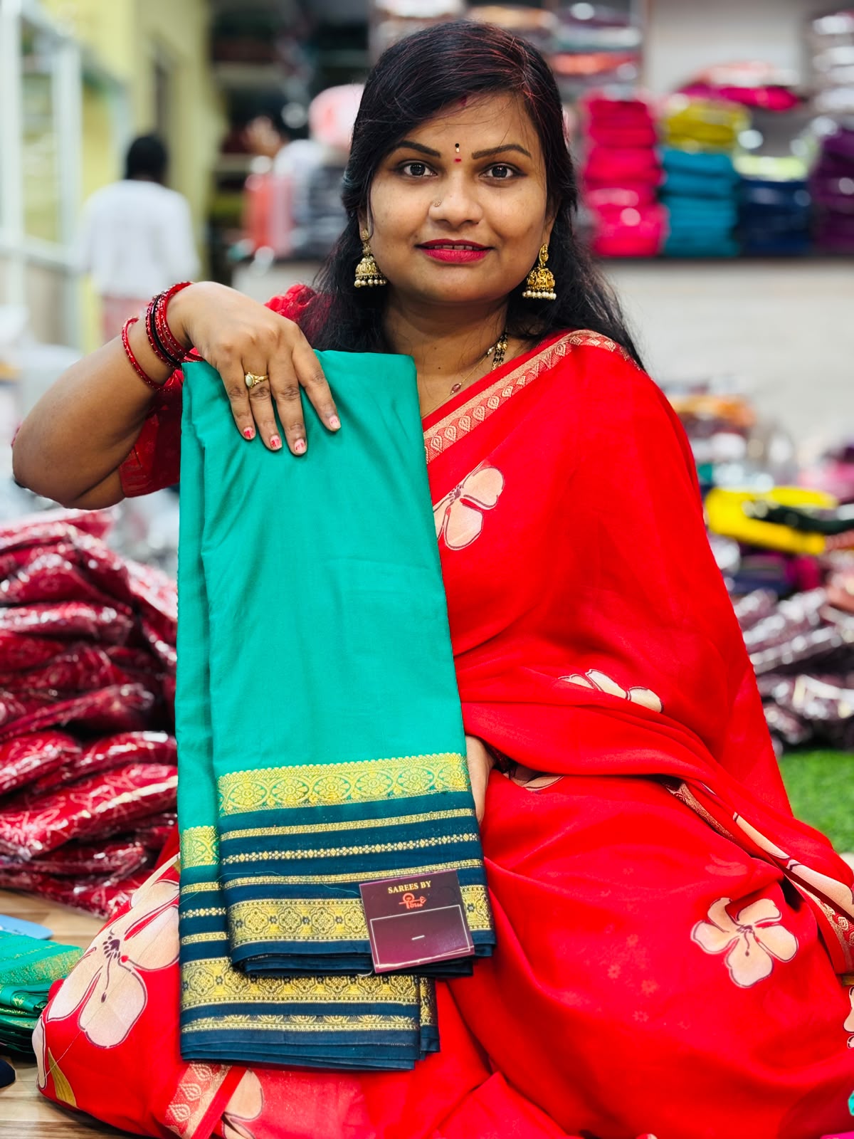 Semi Mysore crepe sarees