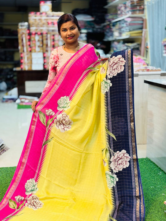 Ganga Jamuna Borders Crepe Silk