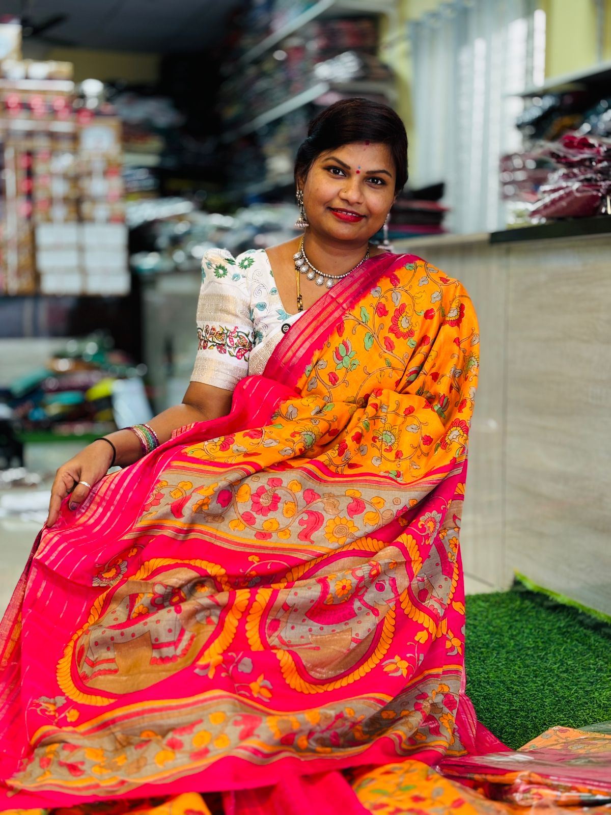 Mashroom Silk Sarees ( unstitched )