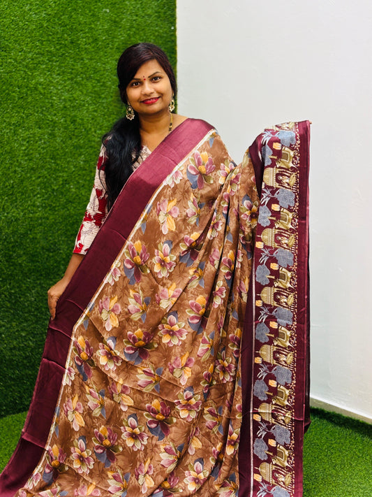 Crepe Chiffon Saree