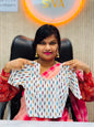 Kalamkari Readymade Blouse – XL Size (Elastic)