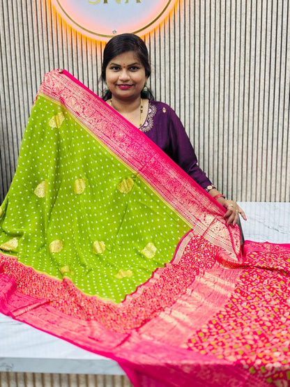 Bandhini Foil Print Saree