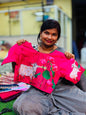 Raw Silk Zardosi Free size Blouse
