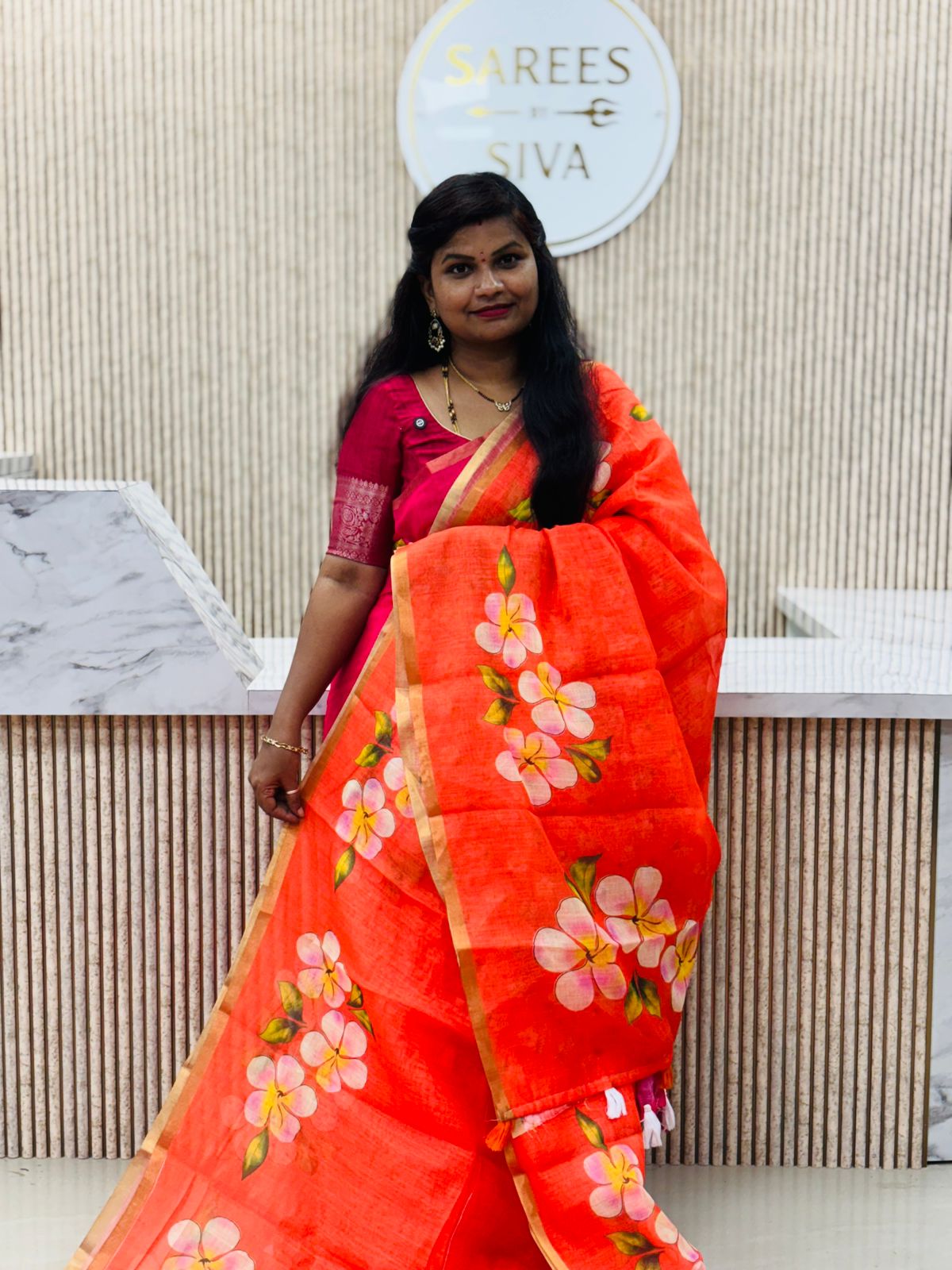 Lenin cotton in Mangalagiri design
