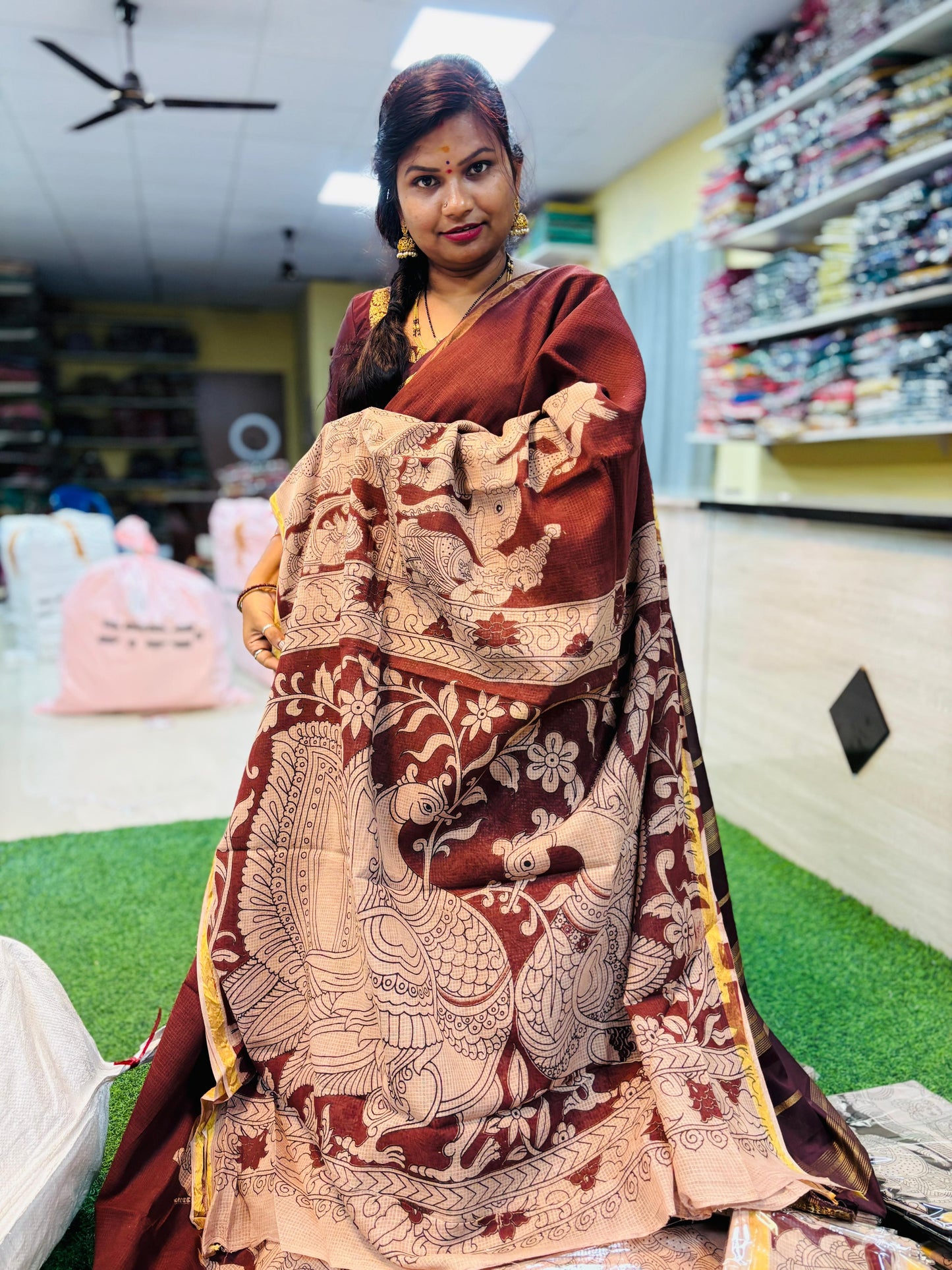 Kota cottons in Madhubani prints