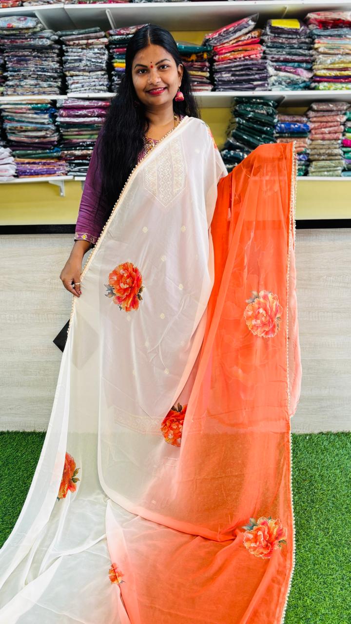 2D tabby silk 
Chiffon georgette