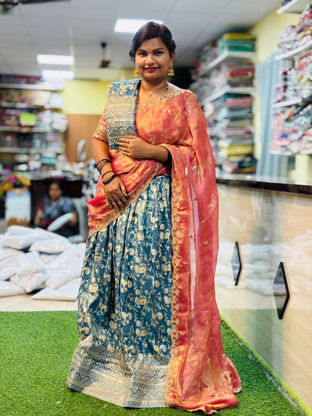 Banarasi Lehangas with Cutwork Duppata