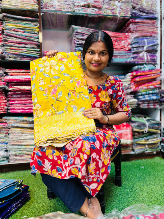 Scaloop border sarees