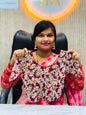 Kalamkari Readymade Blouse – XL Size (Elastic)