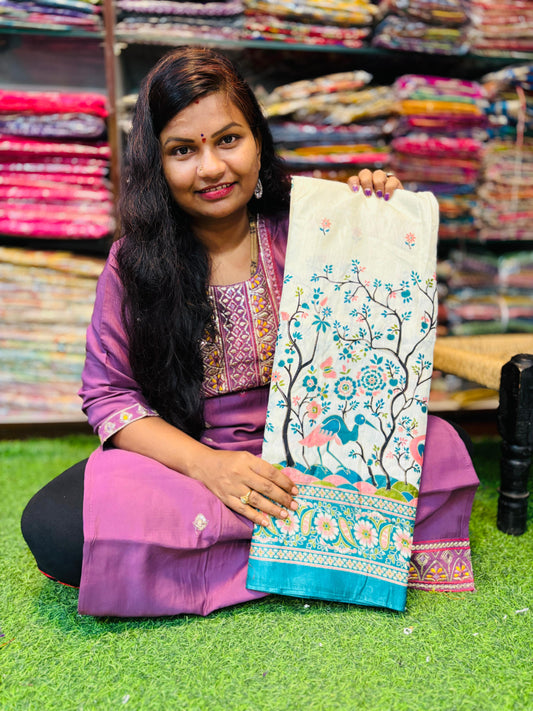 White special Foil silk