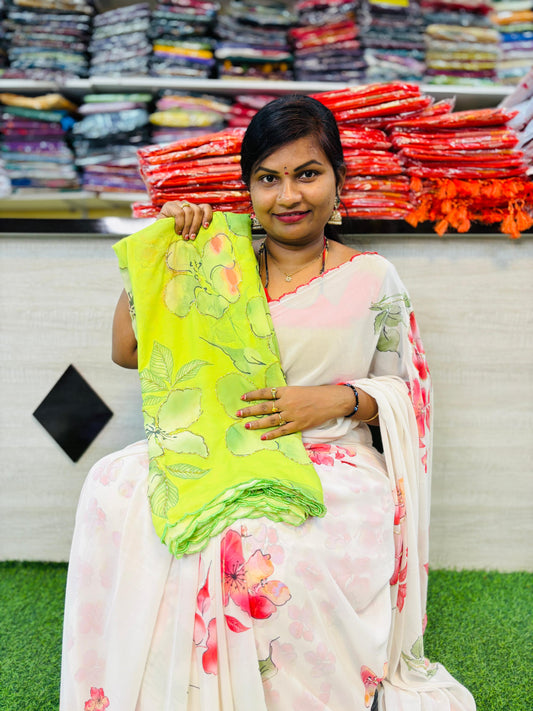 Premium georgette handwork