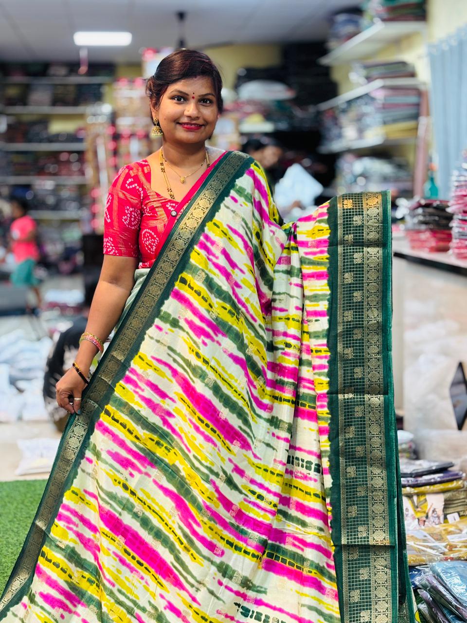 Sibbori tie and die Lenin jute sarees