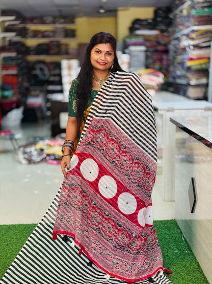 Premium Lenin Cotton Saree