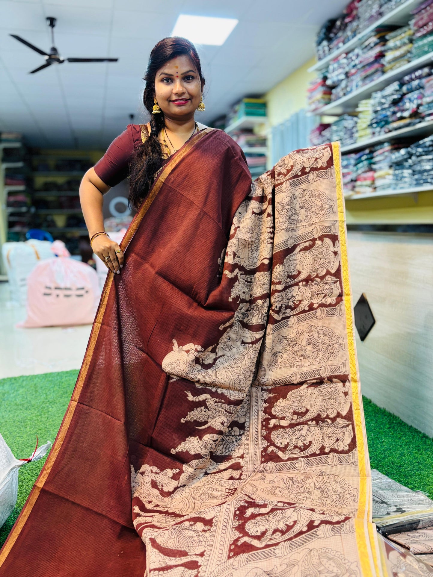 Kota cottons in Madhubani prints