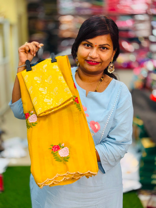 Moonga scribes sarees