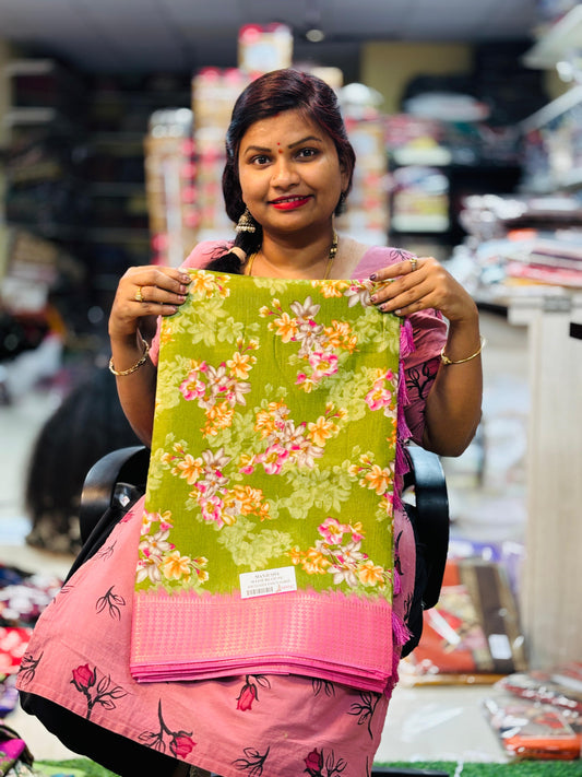 Crepe Silk Sarees ( unstitched )