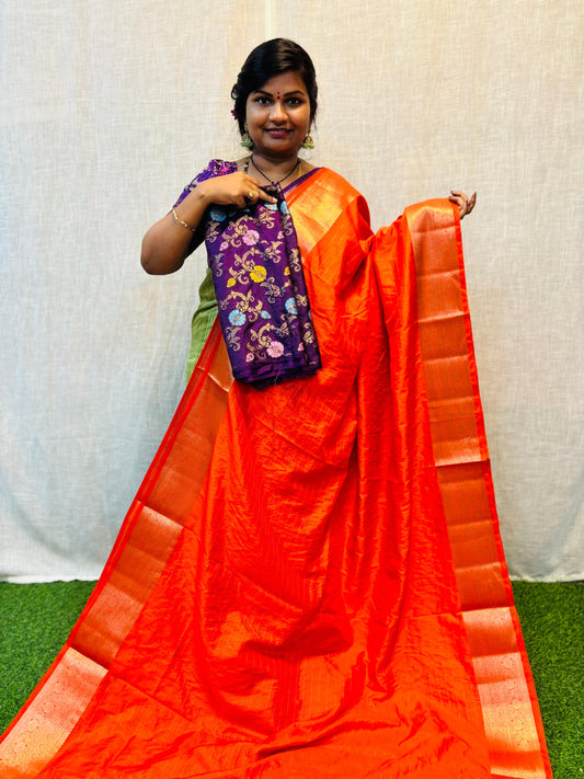 Moonga Pattu Saree