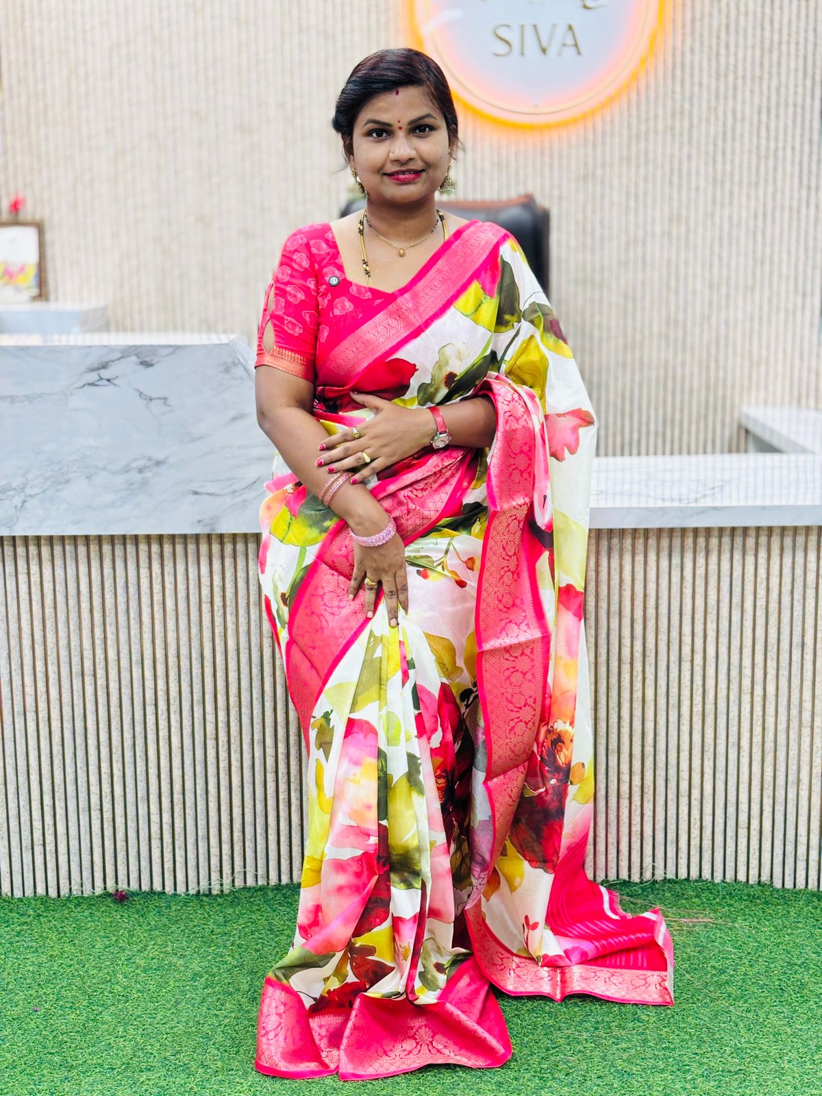 Mangalgiri Inspired Dola Digitals Saree