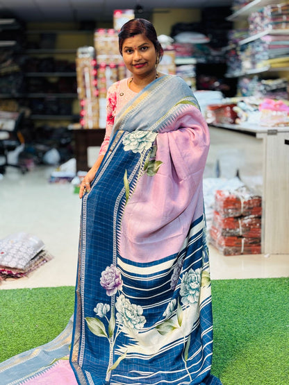 Ganga Jamuna Borders Crepe Silk