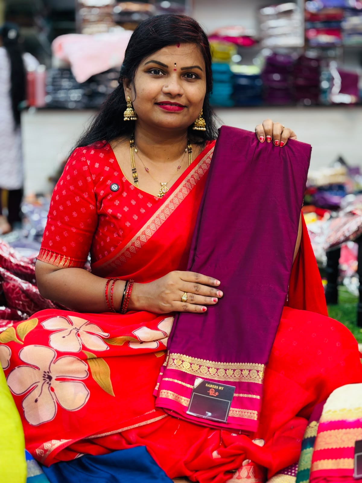 Semi Mysore crepe sarees