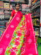 Crepe silk Center design
